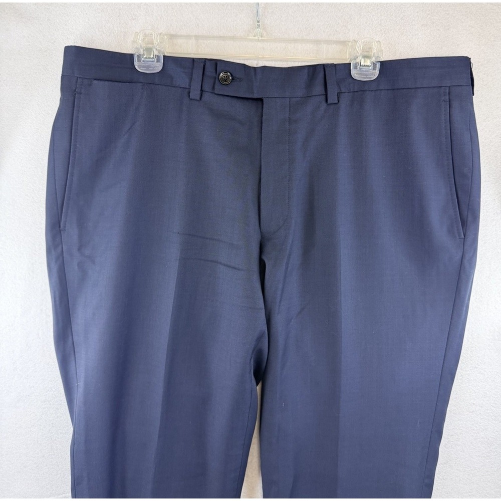 Ted Baker Jefferson Pants Mens 38x34 Blue‎ Wool Dress Flat Front Canada